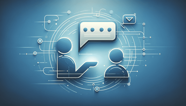 a 16:9 image that depicts one person sharing an important message with another person